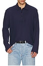 view 4 of 5 Long Sleeve Knit Polo in Navy