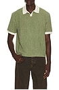 view 1 of 5 Pique Colorblock Polo in Sage