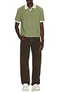 view 3 of 5 Pique Colorblock Polo in Sage
