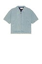 view 4 of 5 Vintage Indigo Zip Front Short Sleeve in Light Indigo