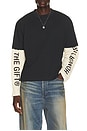 view 1 of 5 Honor Double Sleeve Tee in Black