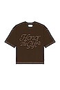 view 1 of 4 H Box Tee in Brown