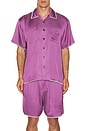 view 4 of 4 Blanket Stitch Woven Shirt in Purple