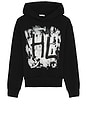 view 1 of 4 Scribble 2 Hoodie in Black & White