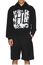 view 3 of 4 Scribble 2 Hoodie in Black & White