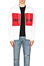 view 2 of 5 x Shayne Oliver Campaign PR Panel Zip Hoodie in White & Red