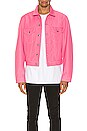 view 1 of 4 Masc Trucker Jacket in Prism Pink