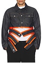 view 4 of 5 3 Zip Trucker Denim Jacket in Undone Indigo in Raw Indigo