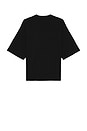 view 2 of 4 Pleated Tee in Black