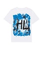 view 1 of 4 Scribble 2 Tee in White & Blue