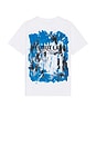 view 2 of 4 Scribble 2 Tee in White & Blue