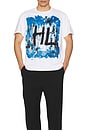 view 3 of 4 Scribble 2 Tee in White & Blue