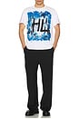 view 4 of 4 Scribble 2 Tee in White & Blue