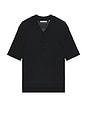 view 1 of 4 Pointelle Polo in Black