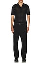 view 4 of 4 Pointelle Polo in Black