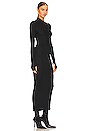 view 2 of 3 Asymmetrical Base Midi Dress in Basalt Black
