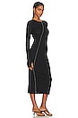 view 2 of 3 Twist Long Sleeve Dress in Black