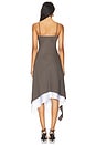 view 3 of 4 Scarf Hem Dress in Light Brown Melange