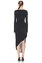 view 3 of 3 Drape Long Sleeve Dress in Black