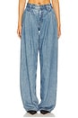 view 1 of 6 Double Pleated Wide Leg in Archive Blue