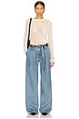 view 5 of 6 Double Pleated Wide Leg in Archive Blue
