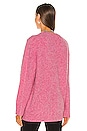 view 3 of 4 Brushed Crew Sweater in Disco Pink