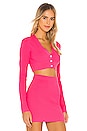 view 2 of 5 Crop Cardigan in Neon Pink