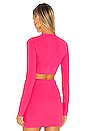 view 3 of 5 Crop Cardigan in Neon Pink