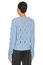 view 3 of 4 Iha Crop Sweater in Celestial Blue