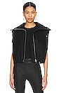 view 3 of 8 Hybrid Bomber Puffer Jacket in Black