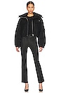 view 8 of 8 Hybrid Bomber Puffer Jacket in Black