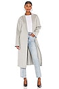 view 1 of 4 Belted Cash Coat in Light Grey Melange