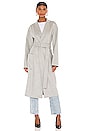 view 2 of 4 Belted Cash Coat in Light Grey Melange
