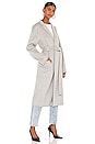 view 3 of 4 Belted Cash Coat in Light Grey Melange
