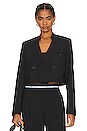 view 1 of 4 Crop Wool Blazer in Black