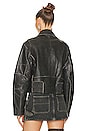 view 4 of 5 Leather Biker Jacket in Black