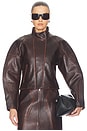 view 1 of 5 Leather Saddle Jacket in Saddle