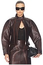 view 2 of 5 Leather Saddle Jacket in Saddle