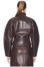 view 4 of 5 Leather Saddle Jacket in Saddle
