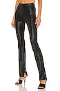 view 1 of 4 Slit Leather Pant in Black