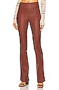 view 1 of 4 Leather Bootcut Pant in Cinnamon