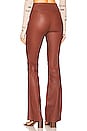 view 3 of 4 Leather Bootcut Pant in Cinnamon