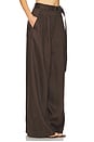 view 2 of 6 Wide Double Pleated Trouser in Espresso