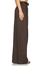 view 3 of 6 Wide Double Pleated Trouser in Espresso