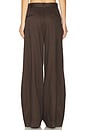 view 4 of 6 Wide Double Pleated Trouser in Espresso