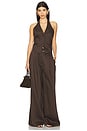 view 5 of 6 Wide Double Pleated Trouser in Espresso