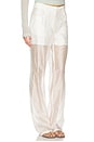 view 2 of 6 БРЮКИ SHEER BOOTCUT in White & Soft White