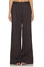 view 1 of 6 Wide Double Pleated Trousers in Brown Multi
