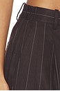 view 6 of 6 Wide Double Pleated Trousers in Brown Multi