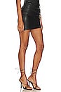 view 2 of 4 Faux Leather Mini Skirt in Black